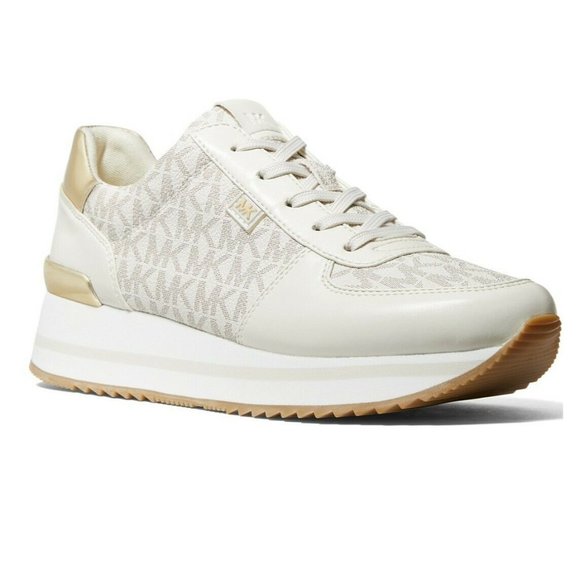 Women's Michael Kors Monique Trainer Sneakers Cream - Picture 1 of 4